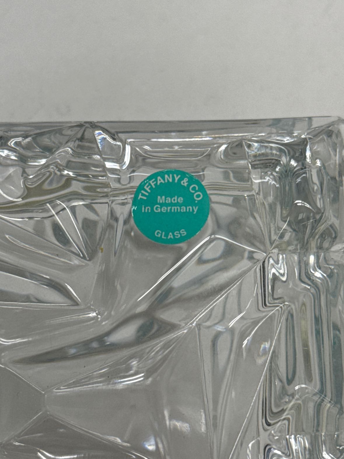 Tiffany & Co Rock Cut Glass Jewelry/Trinket Box WITH BOX
