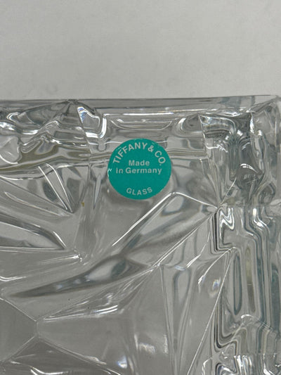 Tiffany & Co Rock Cut Glass Jewelry/Trinket Box WITH BOX
