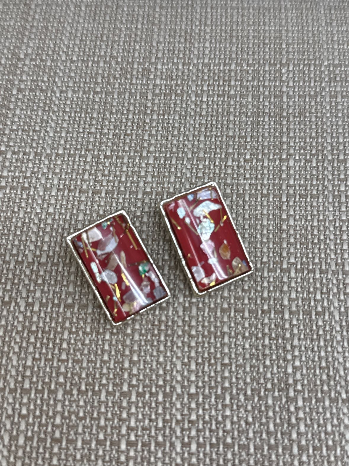 Red Clip-on Earrings