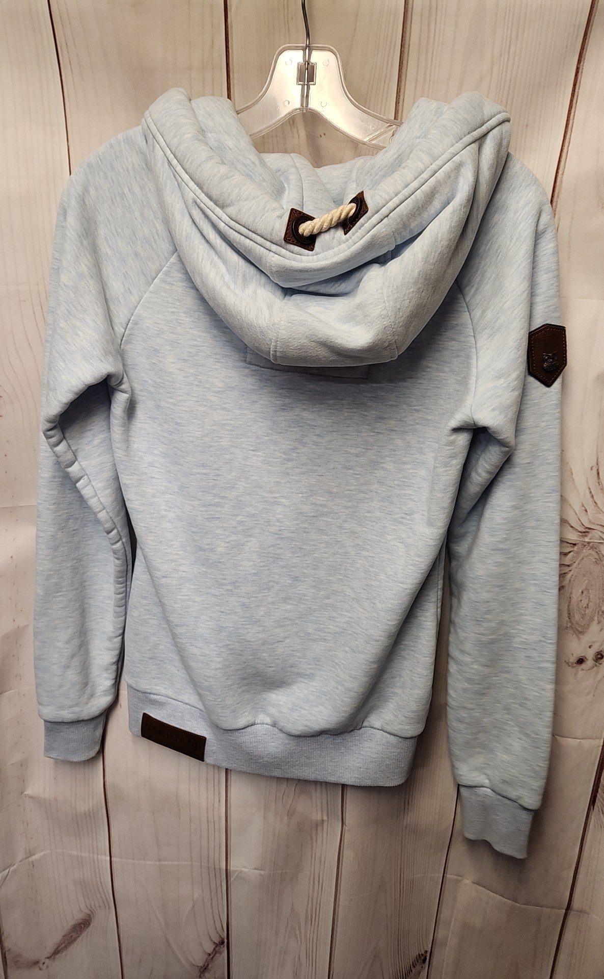 Naketano Women's Size S Light Blue Full Zip Hooded Sweatshirt