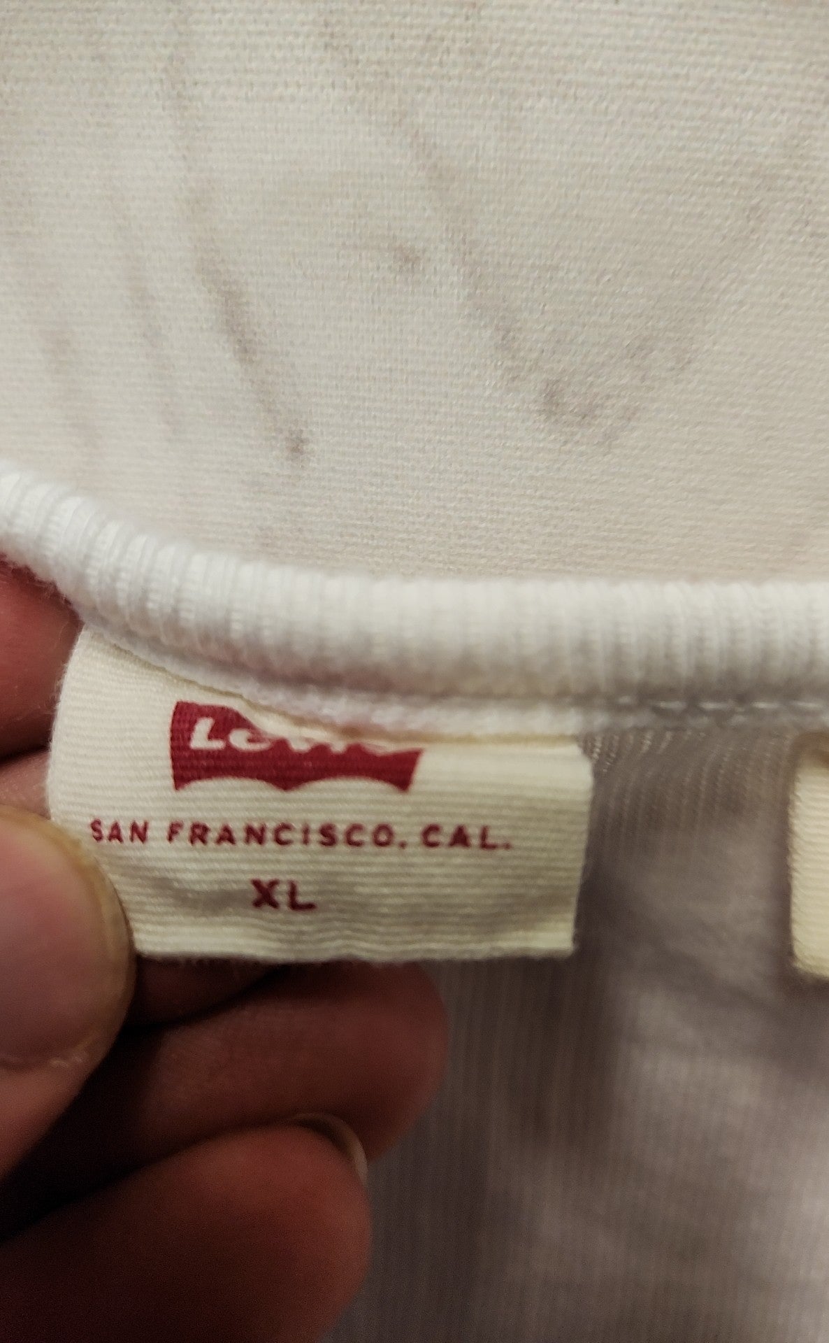 Levis Women's Size XL White Long Sleeve Top