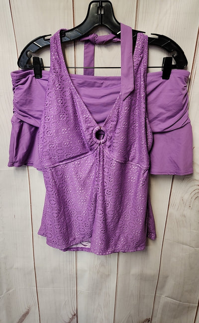 Lands End Women's Size 18 Purple Tankini