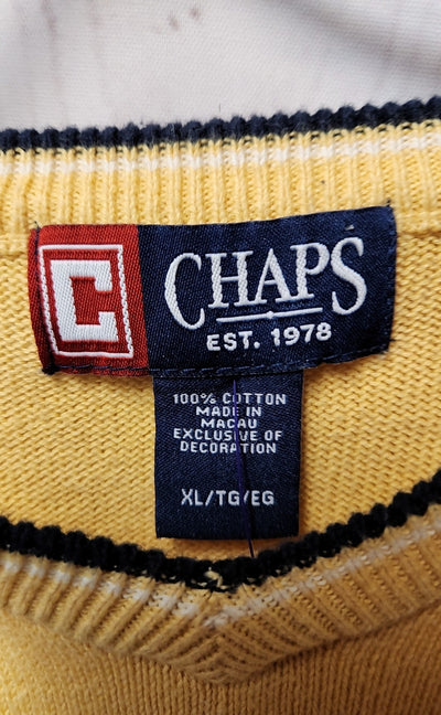 Chaps Men's Size XL Yellow Sweater