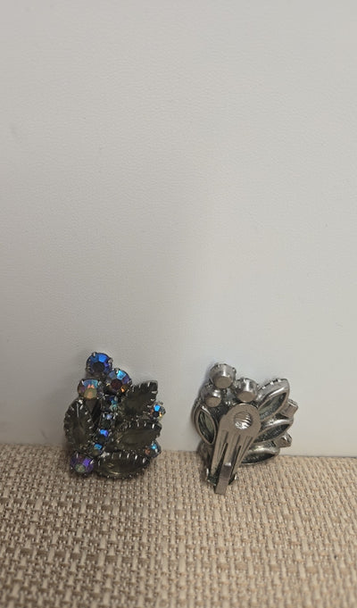 Gray Rhinestone Earrings