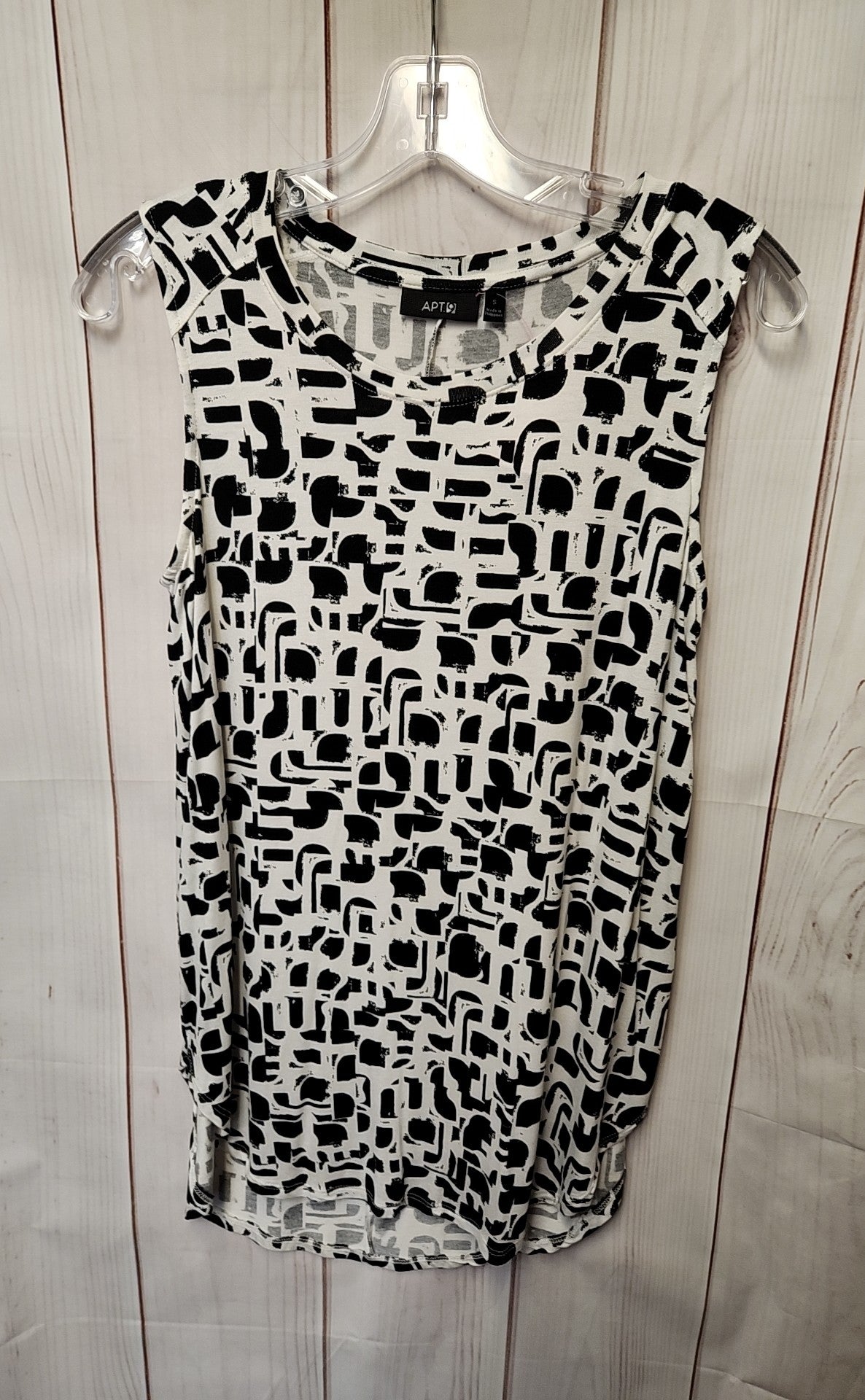 Apt 9 Women's Size S White & Black Sleeveless Top
