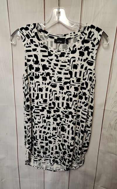 Apt 9 Women's Size S White & Black Sleeveless Top
