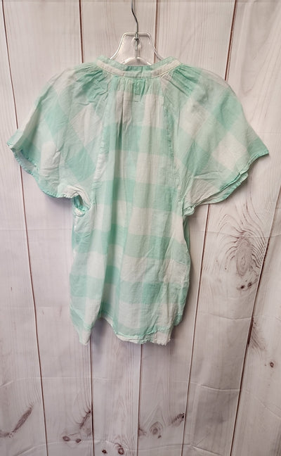 Maeve Anthropologie Women's Size M Green Short Sleeve Top