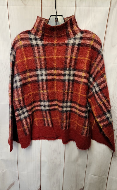 Something Navy Women's Size M Red Sweater