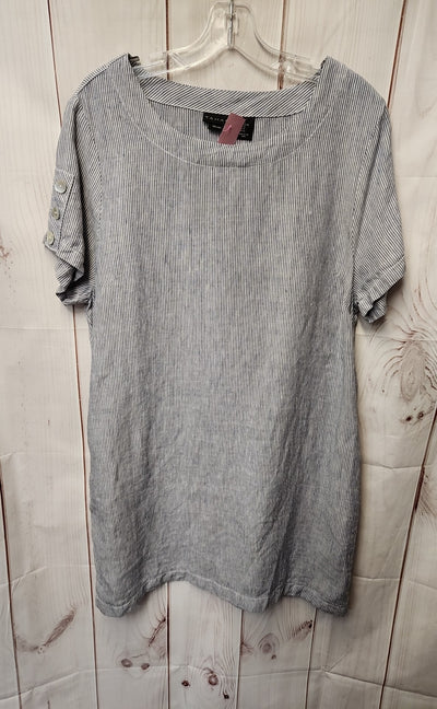Tahari Women's Size XL Gray Linen Dress