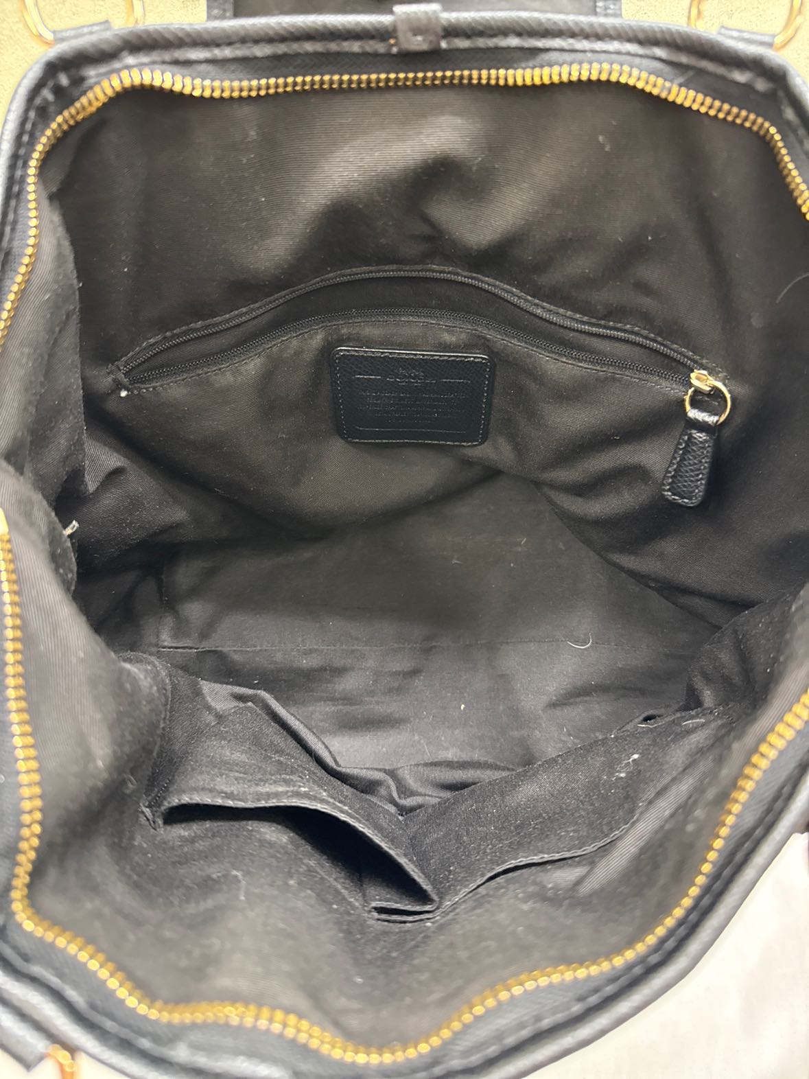 Coach L1432 Brown Leather Sig. Logo Tote Bag AS IS - wear on corners