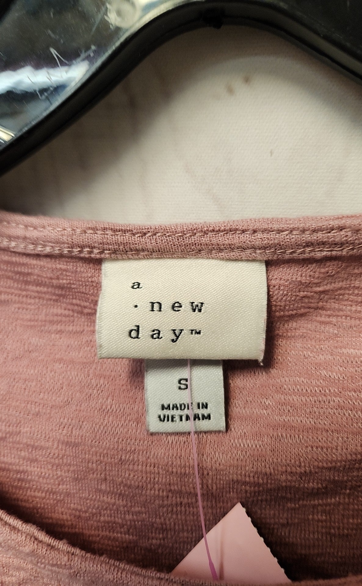 A New Day Women's Size S Pink Short Sleeve Top
