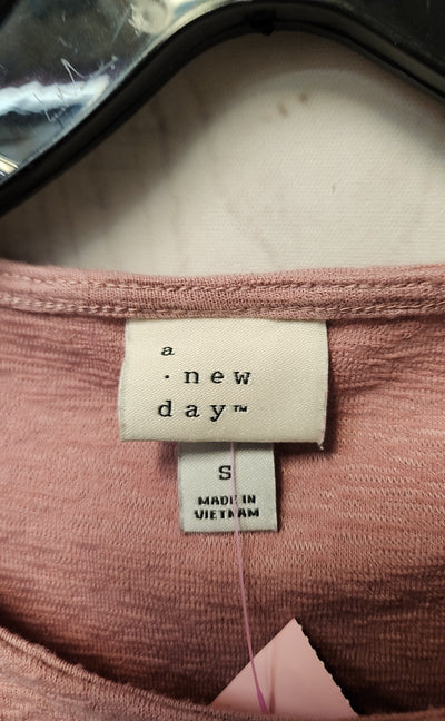 A New Day Women's Size S Pink Short Sleeve Top