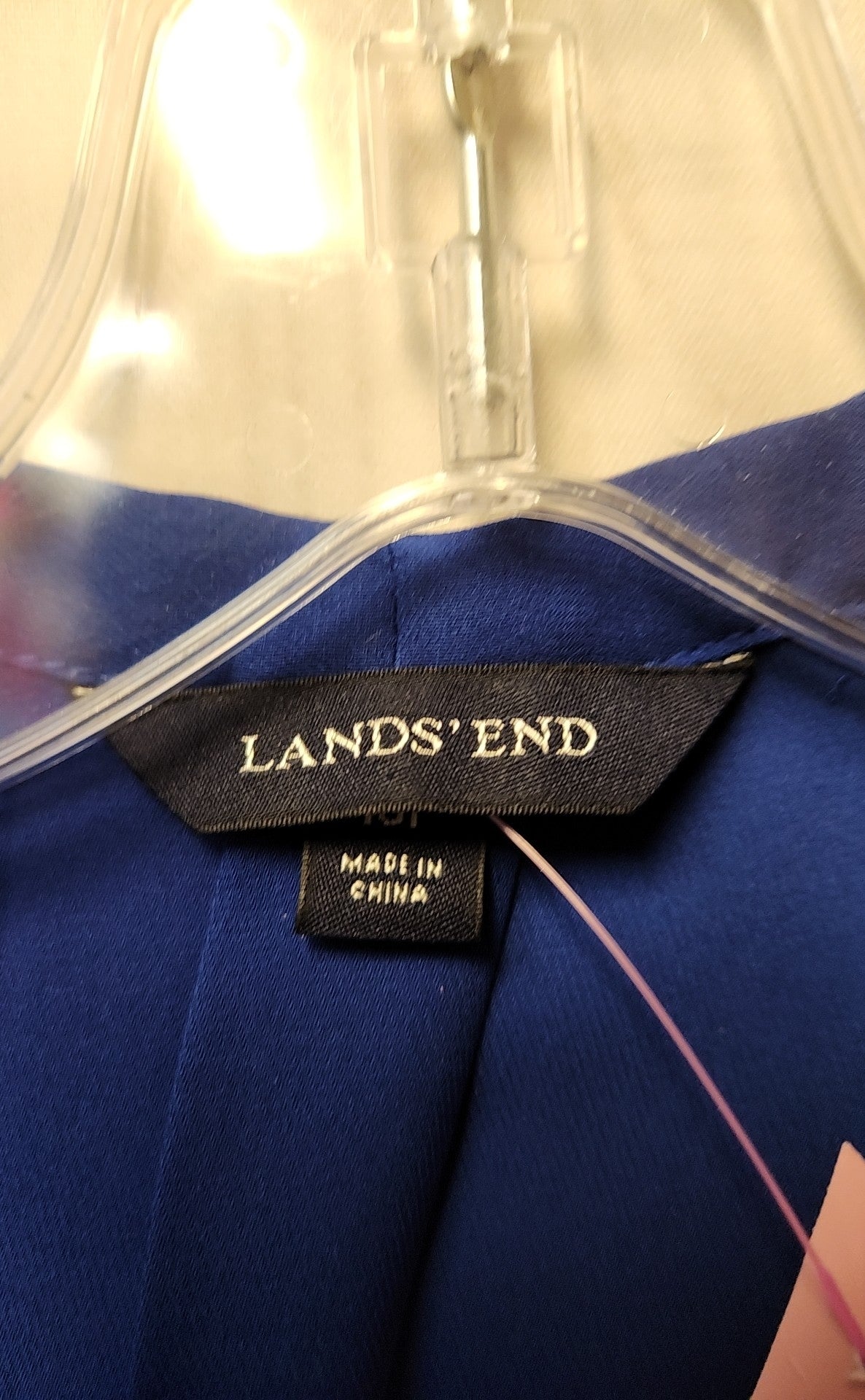 Lands End Women's Size 16 Petite Blue Short Sleeve Top