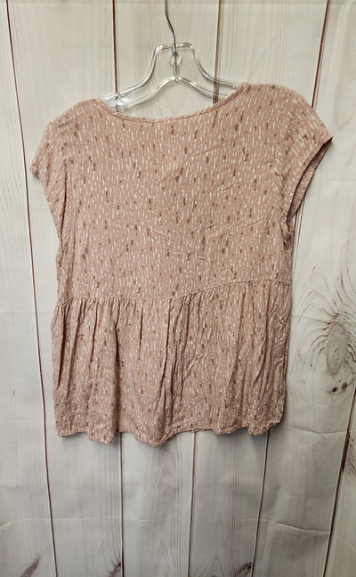 Caslon Women's Size S Pink Short Sleeve Top