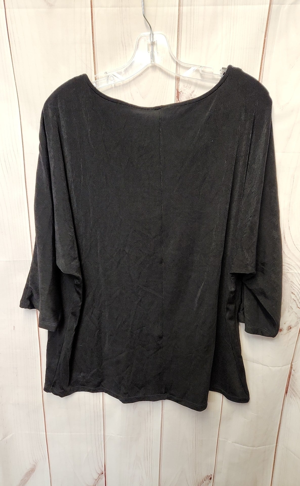Chico's Travelers Women's Size 3 = US XL Black 3/4 Sleeve Top