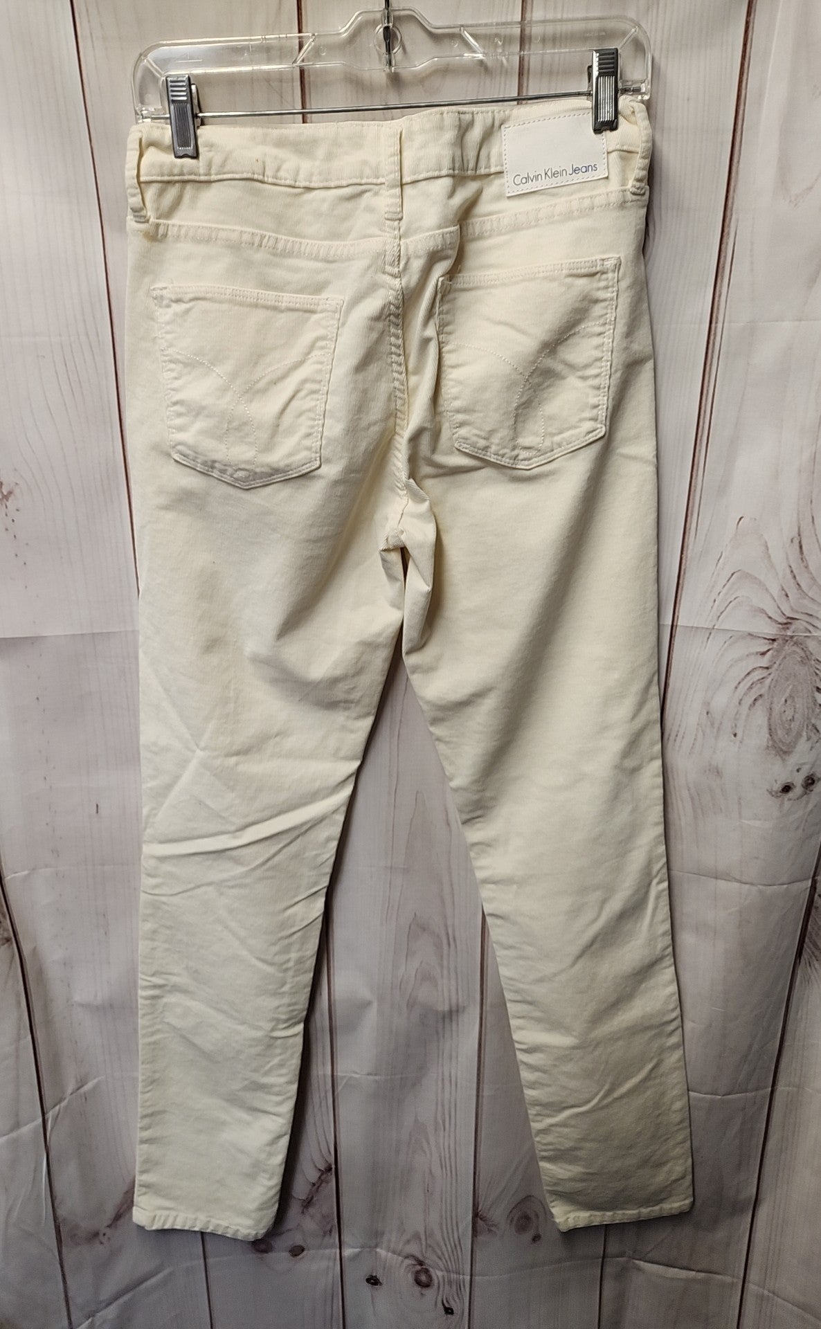 Calvin Klein Women's Size 29 (7-8) White Corduroy Pants Ultimate Skinny