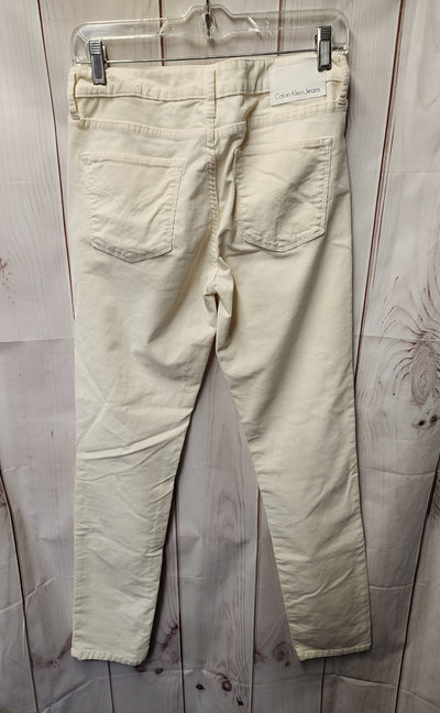 Calvin Klein Women's Size 29 (7-8) White Corduroy Pants Ultimate Skinny