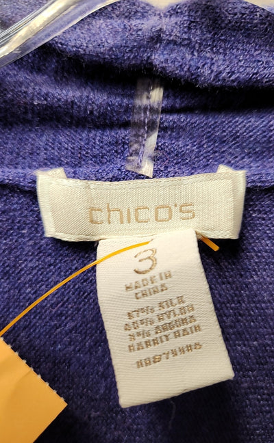 Chico's Women's Size 3 = US XL Purple Cardigan