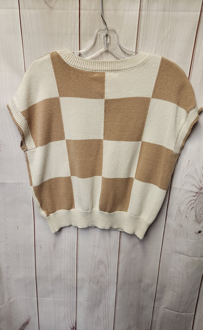 Moon & Madison Women's Size L Beige Sleeveless Top