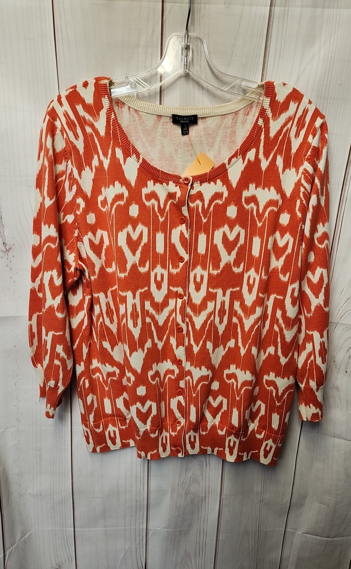 Talbots Women's Size XL Orange Cardigan