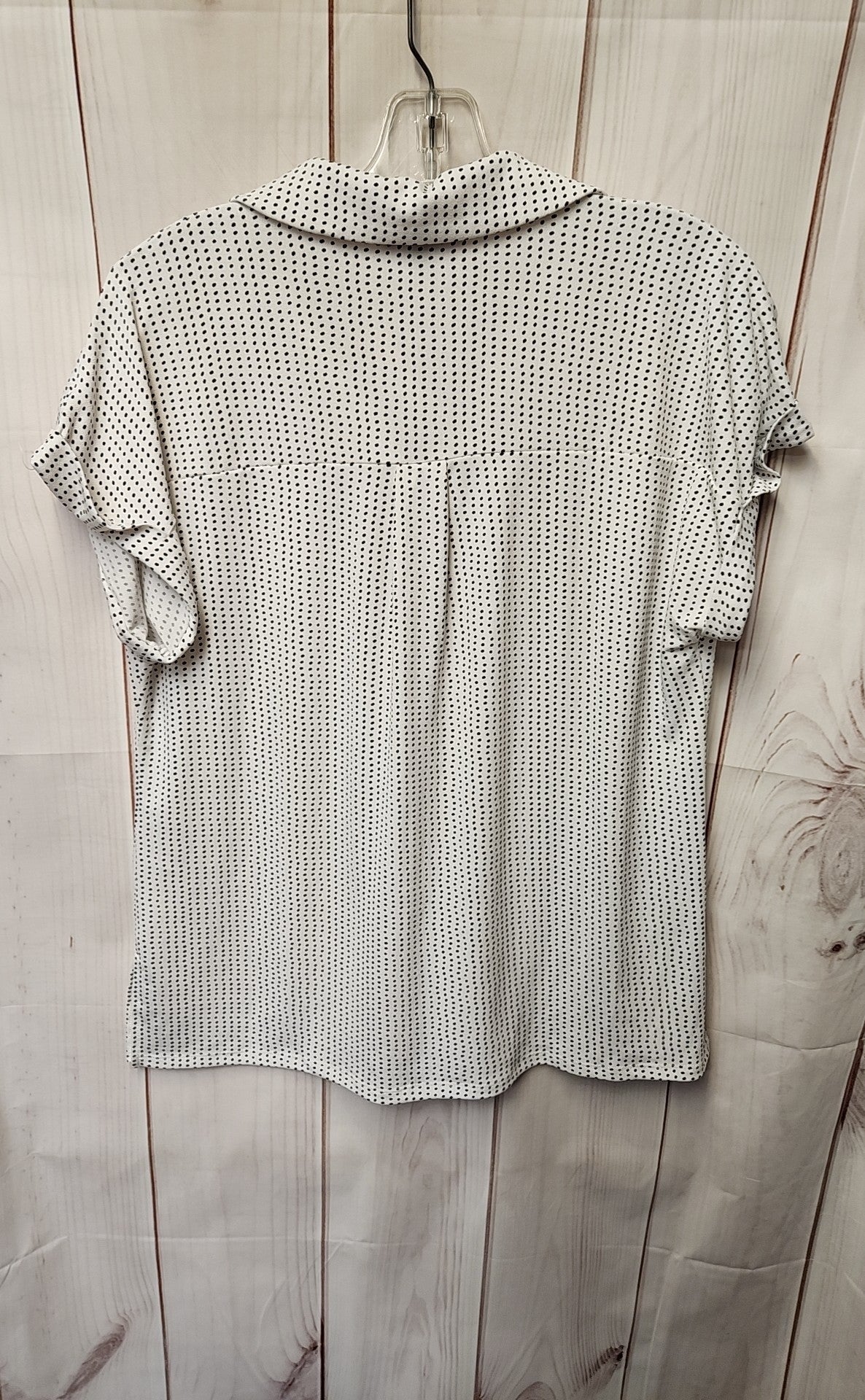 NWT Adrianna Papell Women's Size M White Short Sleeve Top