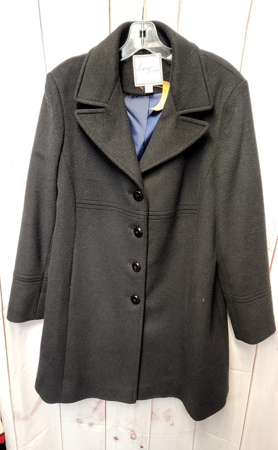 Larry Levine Women's Size 12 Black Coat