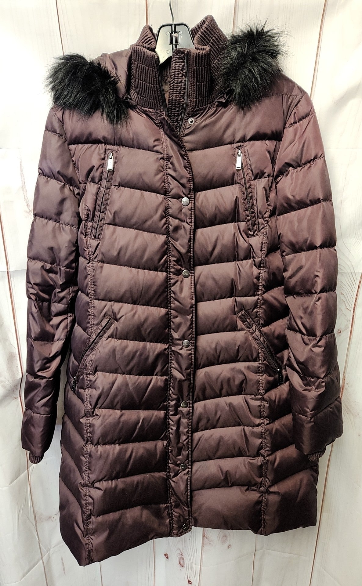 DKNY Women's Size L Purple Coat