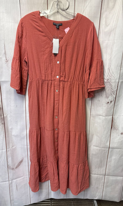 NWT Chelsea & Theodore Women's Size M Orange Dress