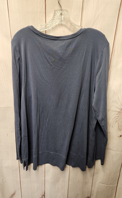 J Jill Women's Size XL Blue Long Sleeve Top