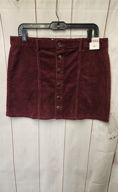 NWT Bongo Women's Size XL Red Skirt
