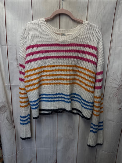 Blue Rain Women's Size M White & Pink Sweater