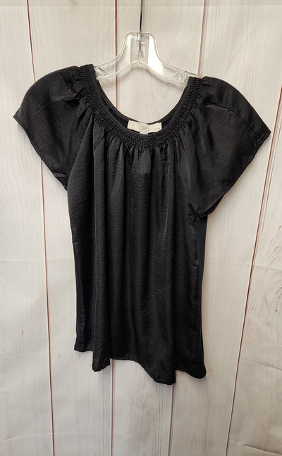 Loft Women's Size XS Petite Black Short Sleeve Top