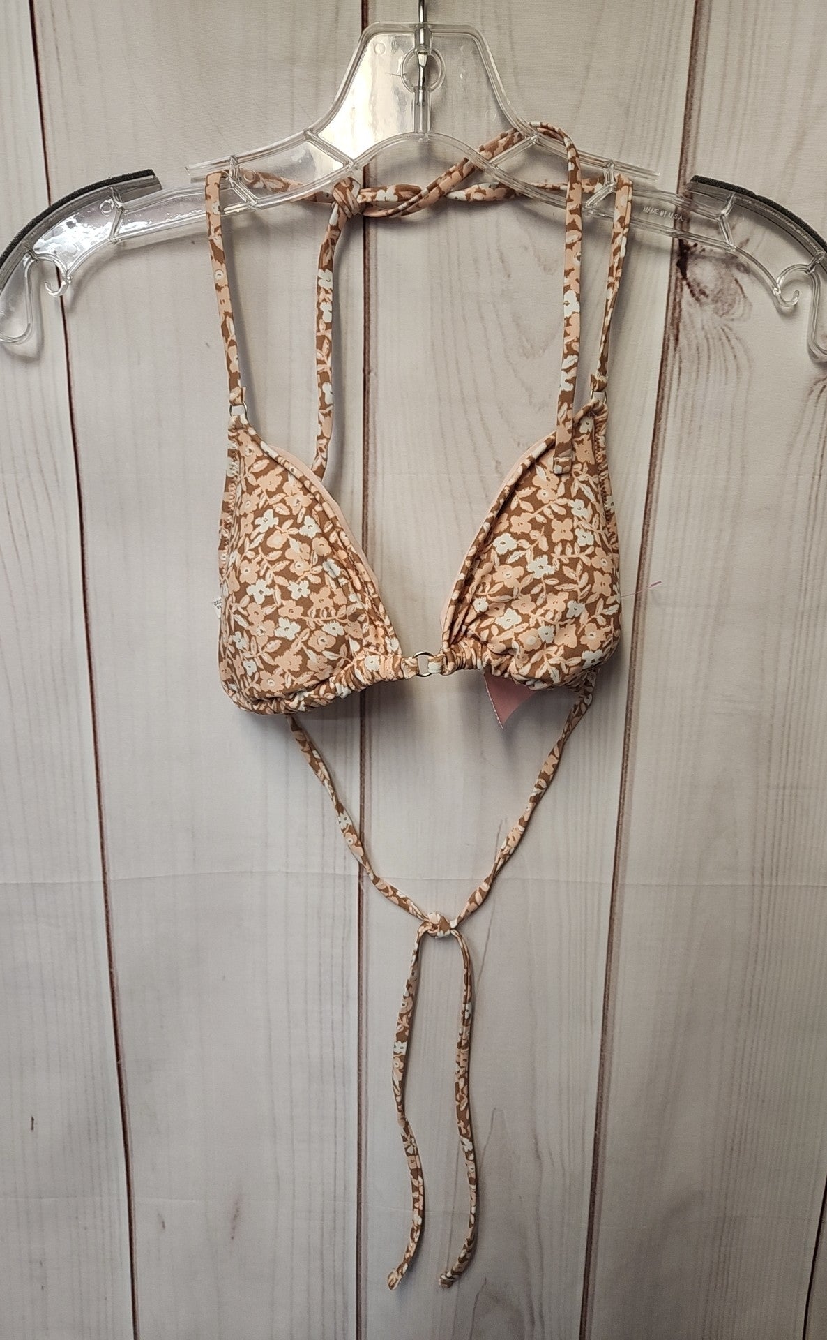 Aerie Women's Size M Beige Floral Swim Top
