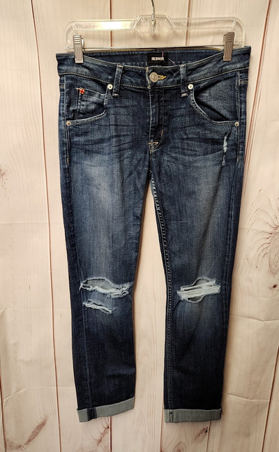 Hudson Women's Size 27 (3-4) Blue Jeans Bacara Crop Straight Cuffed