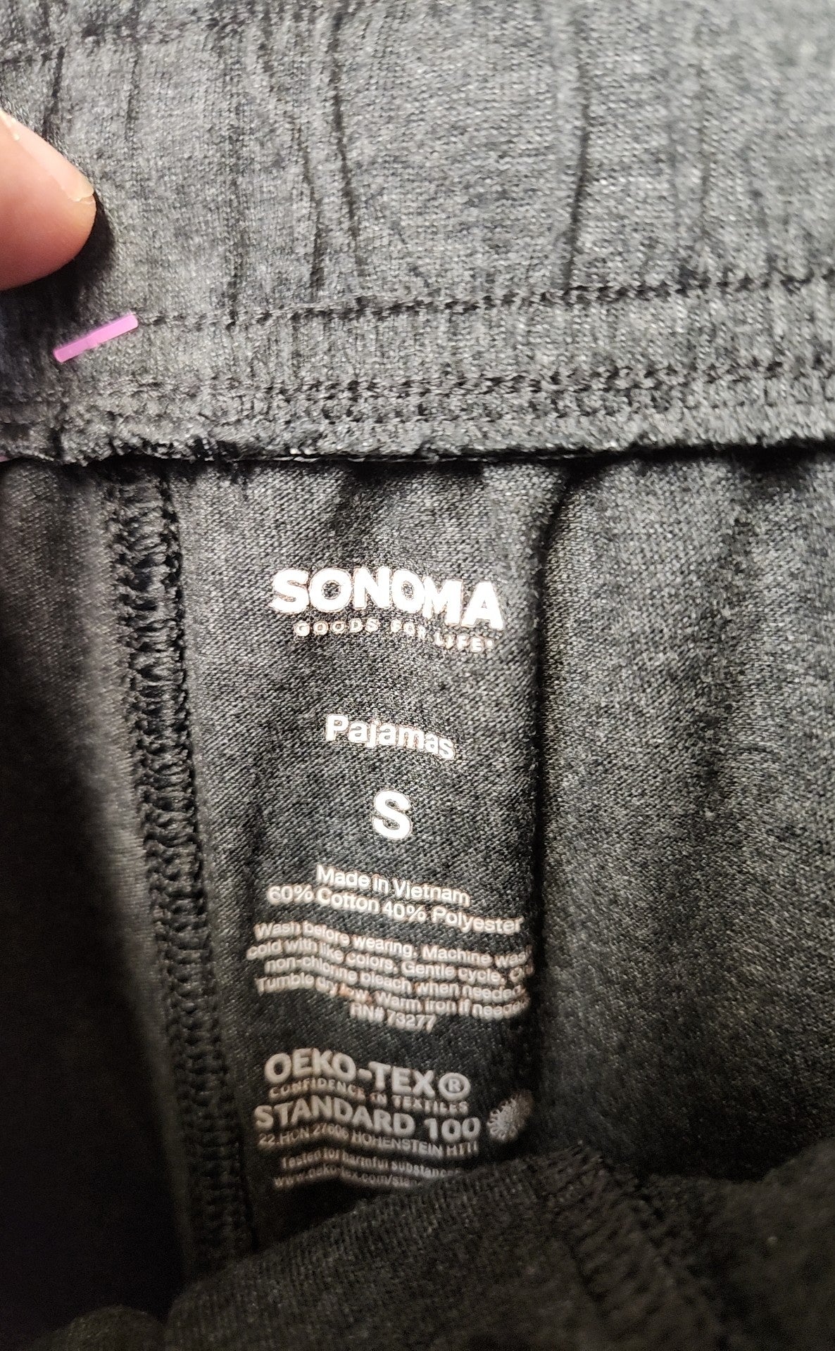 Sonoma Women's Size S Gray PJ Bottoms