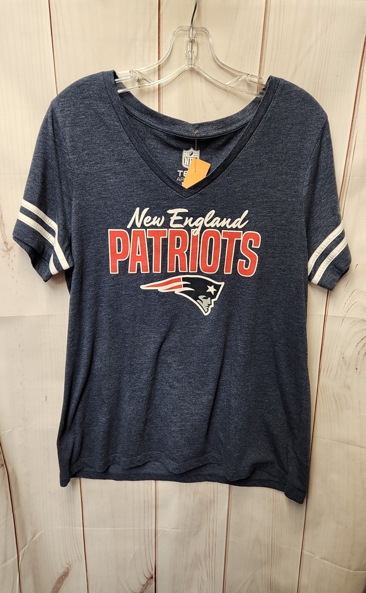 New England Patriots NFL Women's Size XL Blue Short Sleeve Top