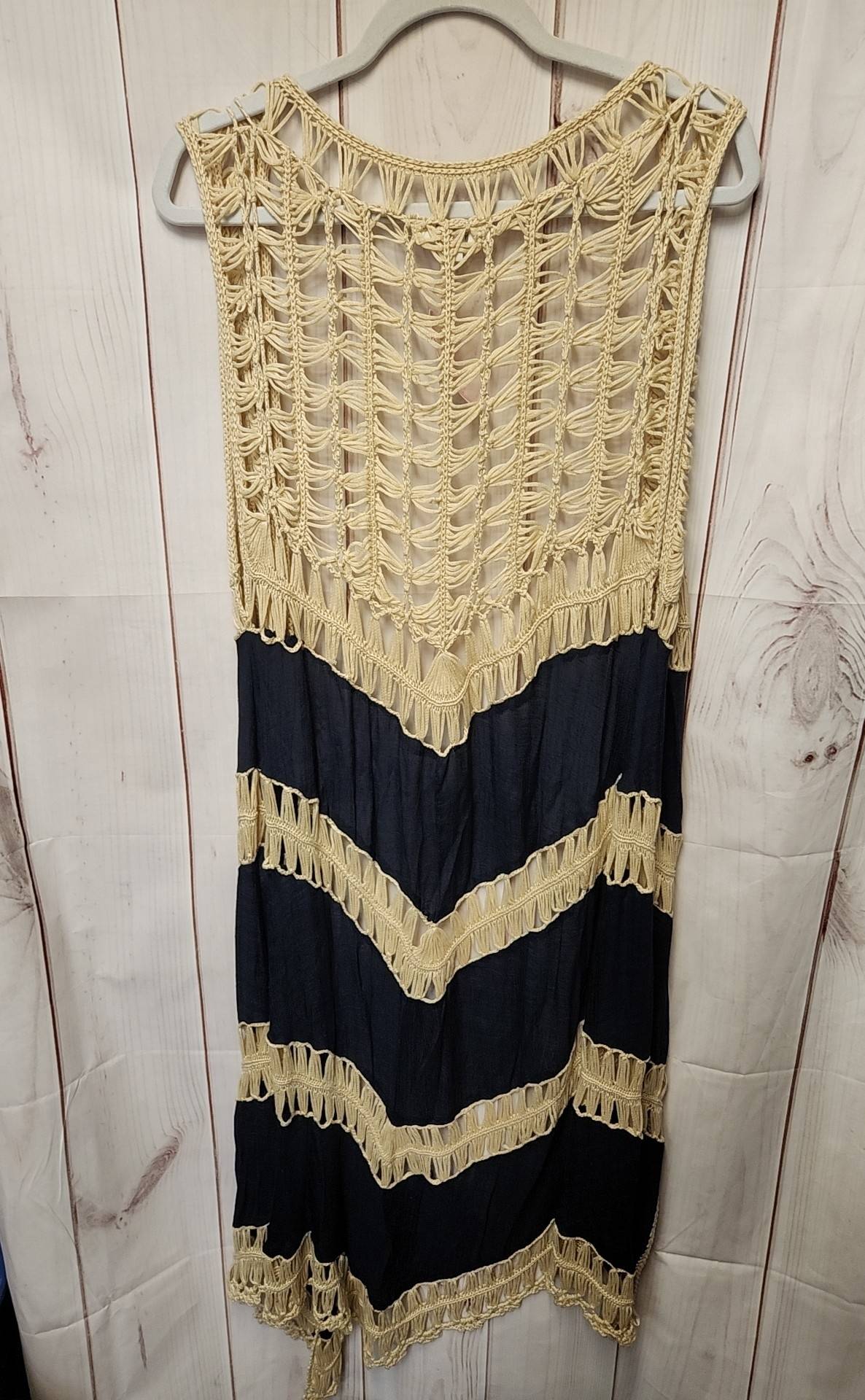 Umgee Women's Size S Navy & Beige Cardigan