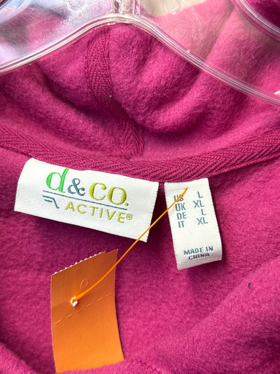 D & Co Active Women's Size L Pink Sweatshirt