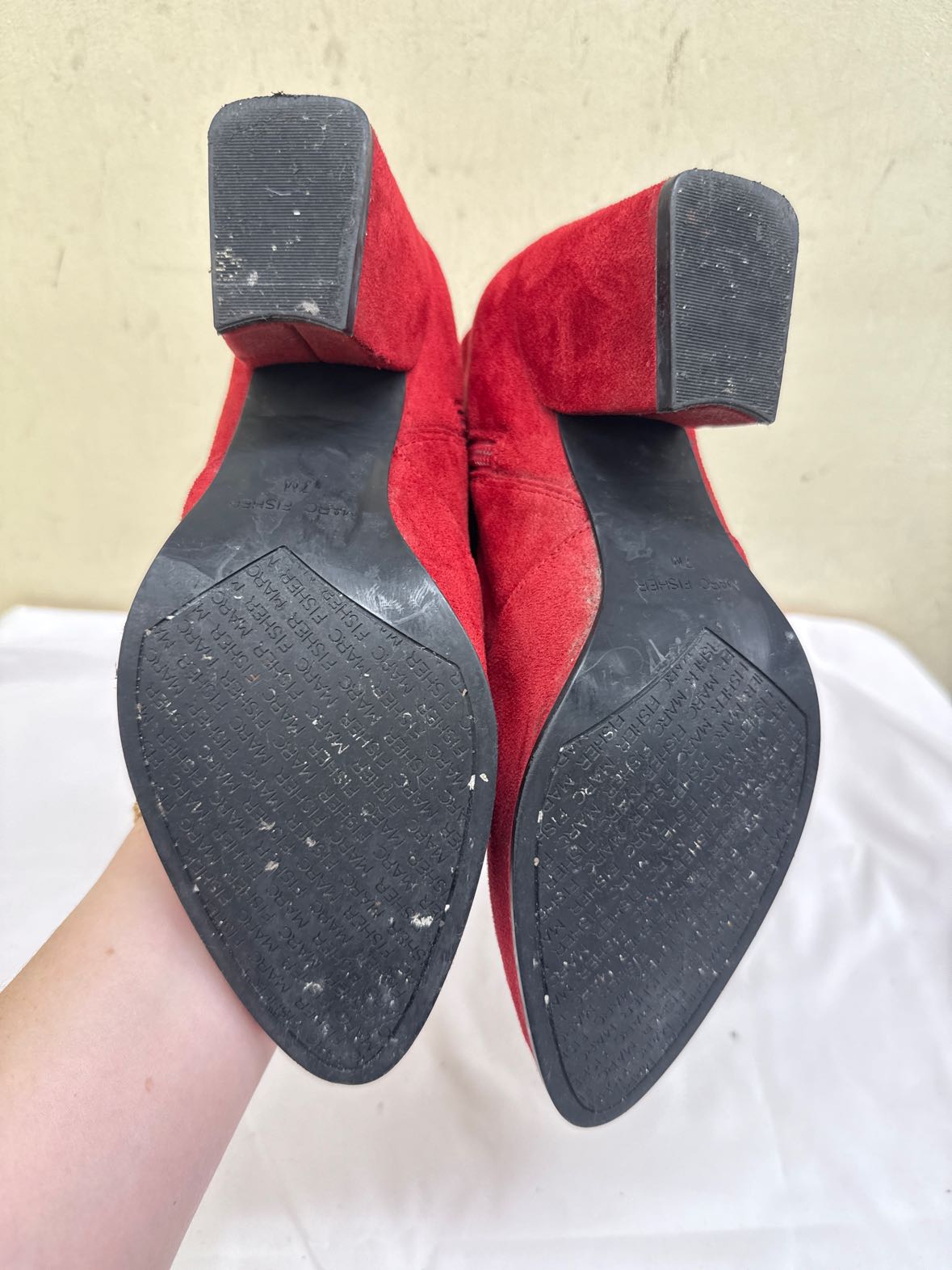 Marc Fisher Women's Size 7 Red Boots Shoes