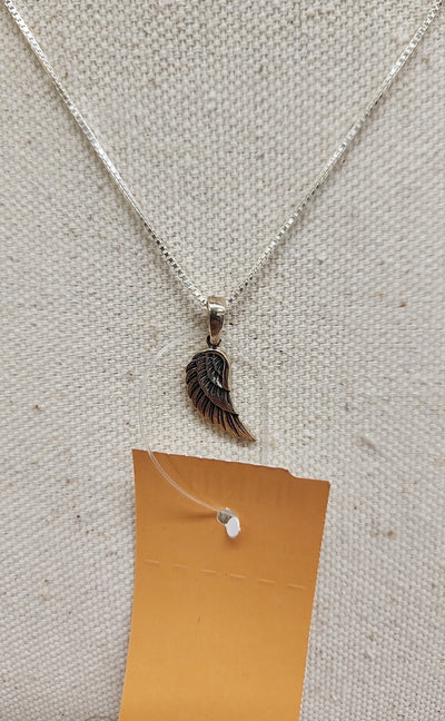 .925 Sterling Silver Wing Necklace