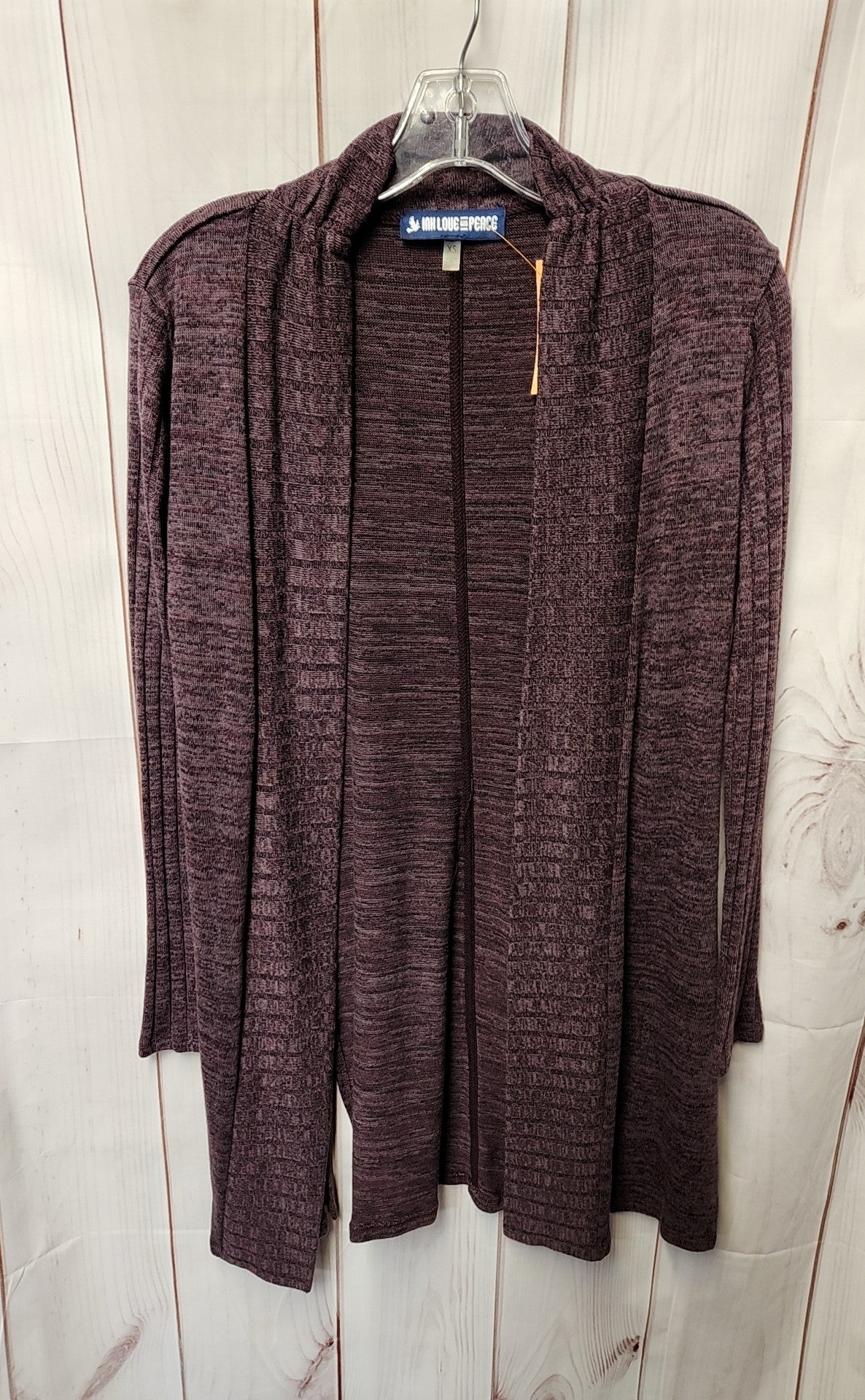 Ink Love and Peace Women's Size XS Purple Cardigan