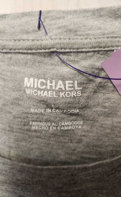 Michael Kors Women's Size L Gray Short Sleeve Top