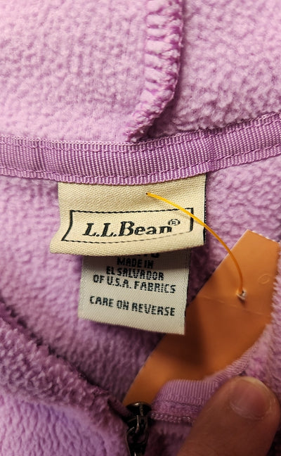LL Bean Women's Size XL Pink Full Zip Hooded Sweatshirt