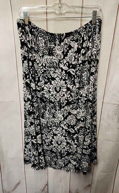 JM Collection Women's Size L Black & White Skirt