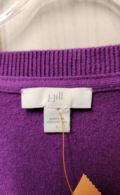 J Jill Women's Size L Purple Sweater