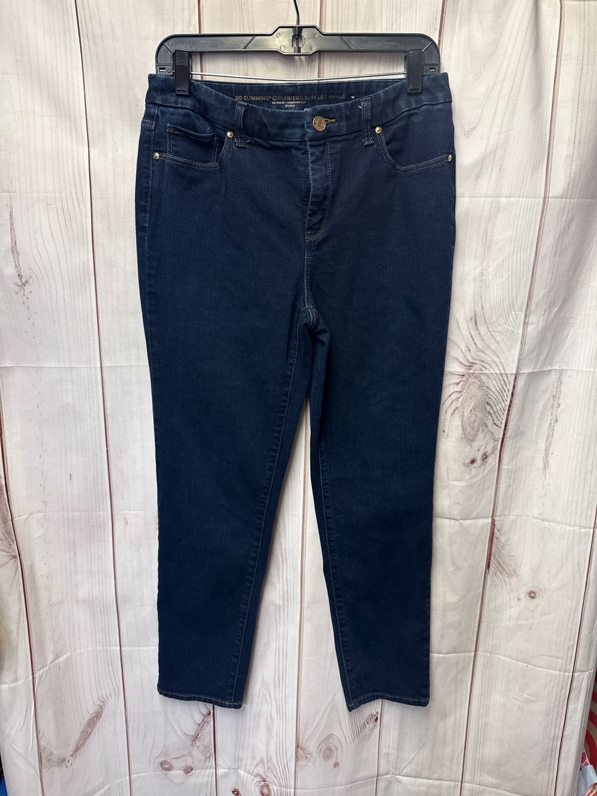 Chico's Women's Size 28 (5-6) Blue Jeans So Slimming Girlfriend SSlim Leg Ankle