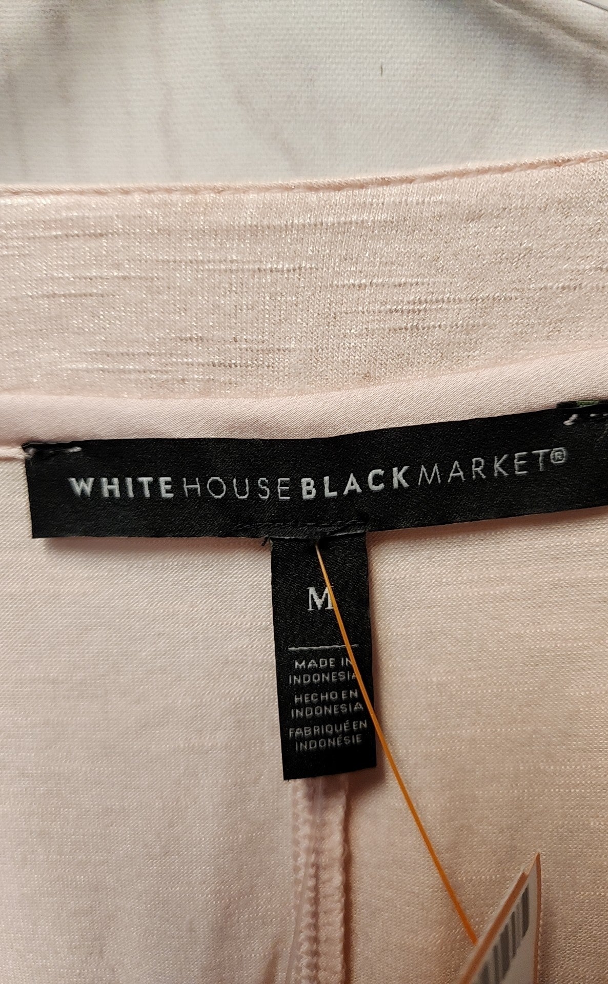 NWT White House Black Market Women's Size M Pink Short Sleeve Top
