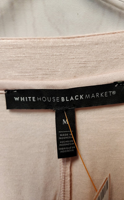 NWT White House Black Market Women's Size M Pink Short Sleeve Top