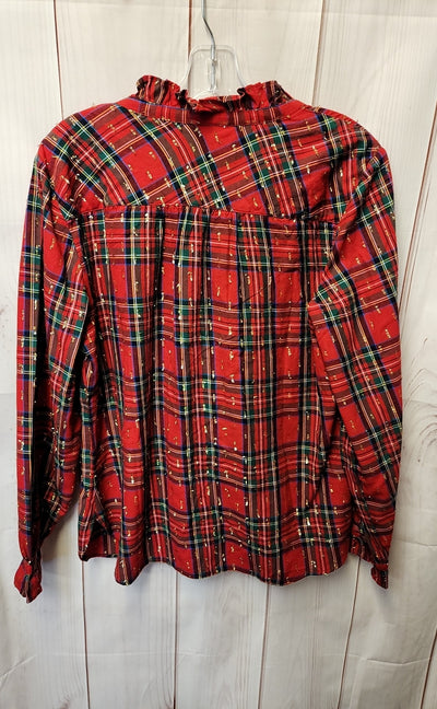 Talbots Women's Size M Red Long Sleeve Top