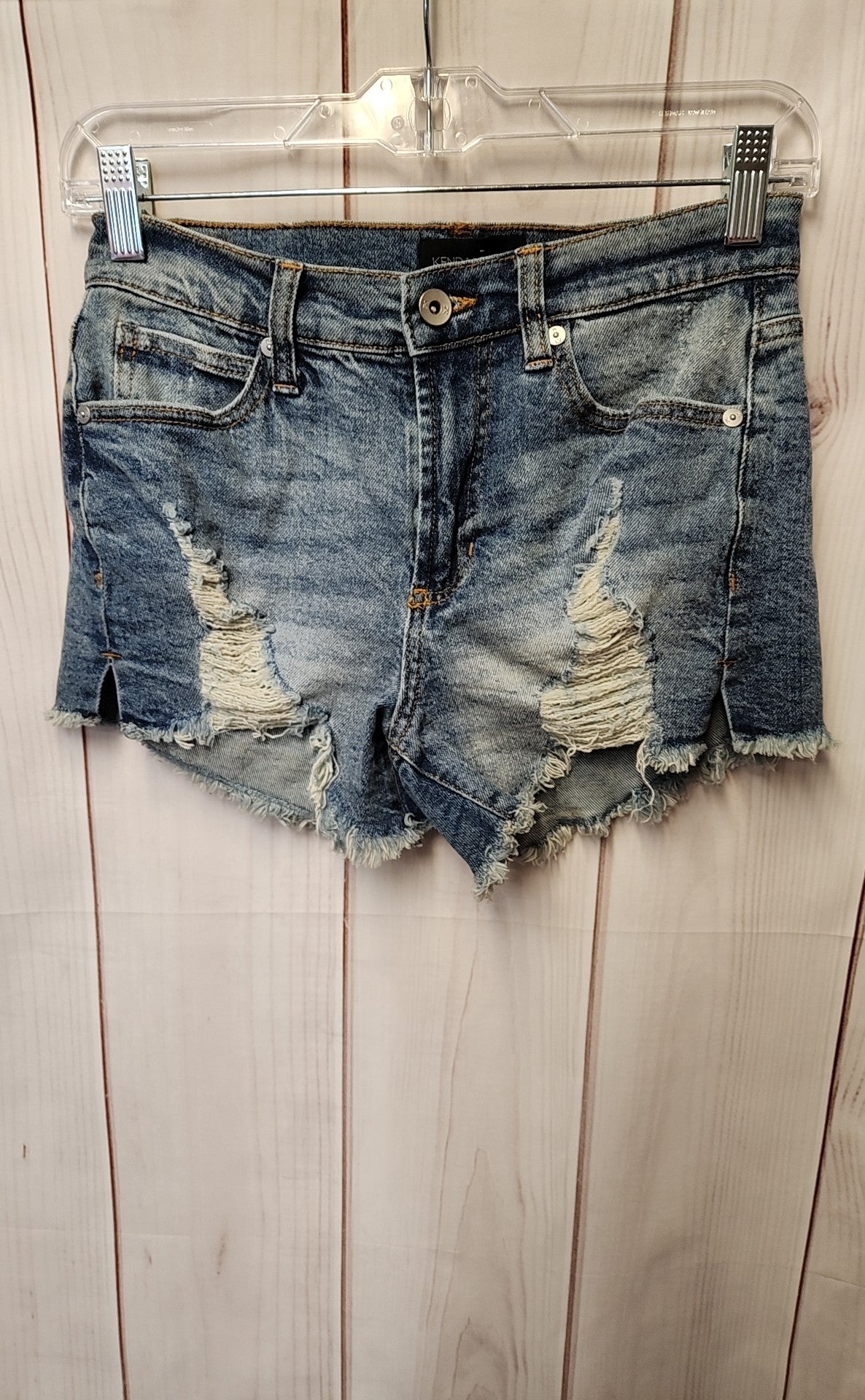 Kendall & Kylie Women's Size 25 (0) Blue Shorts The Icon Short